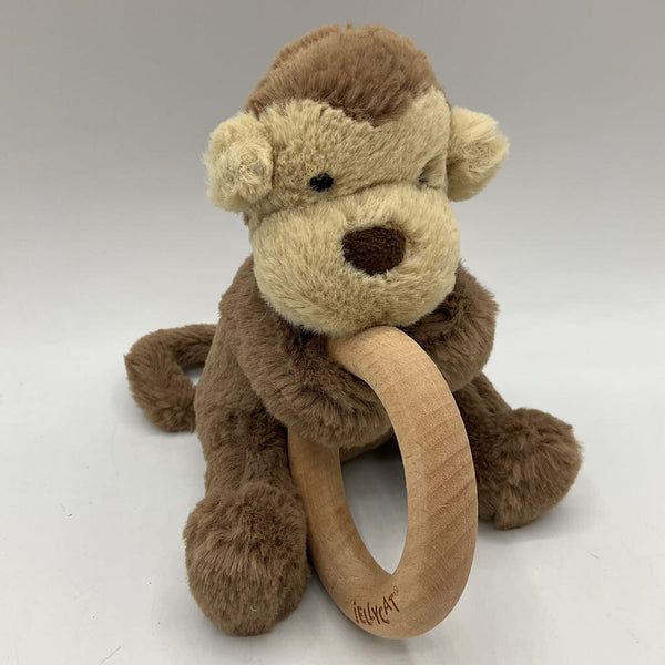 Jellycat Monkey Plush Ring Rattle