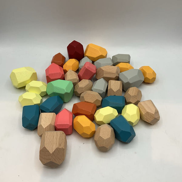 Colorful Wooden Stacking Stones
