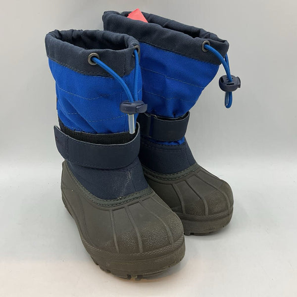 Size 10: Columbia Navy/Gray Velcro/Toggle Snow Boots
