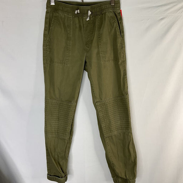 Size 10-12: Lands' End Green Moto Joggers