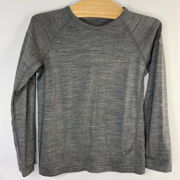 Size 5: Icebreaker Gray Merino Wool Lightweight Base Layer Shirt
