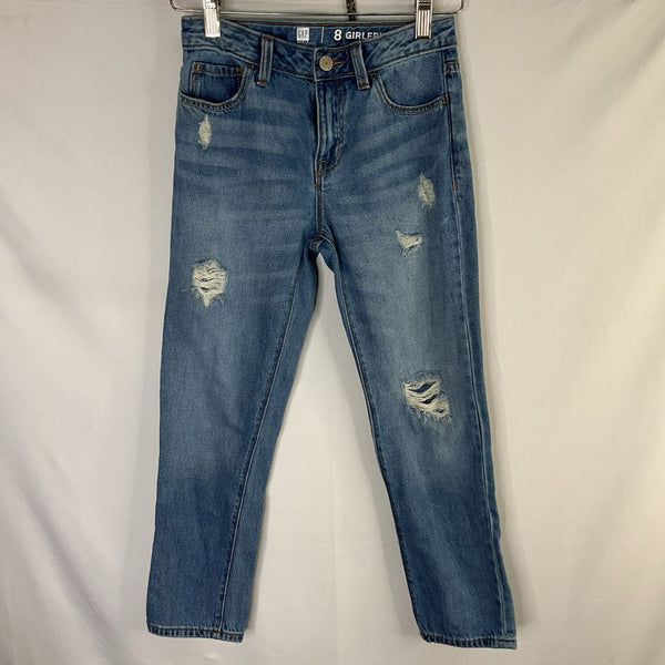 Size 8: Gap Blue Distressed Adjustable Jeans