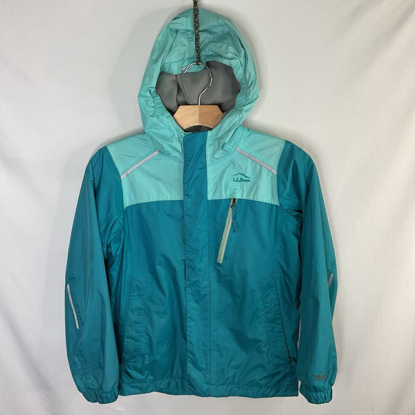 Size 8: LLBean Blue Fleece Lined Rain Coat REDUCED