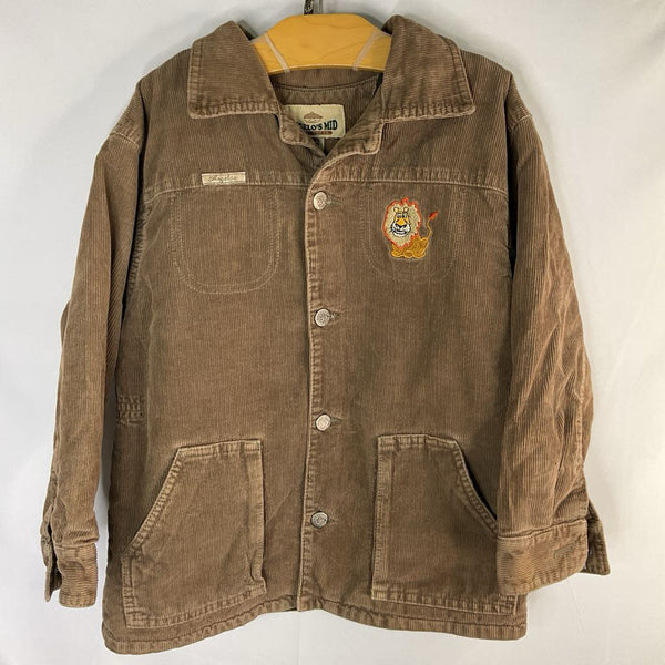 Size 6: Angelo's Mid Brown Cord Fleece Lined Over Shirt