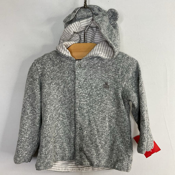 Size 6-12m: Gap Gray Teddy Ear Hooded Top