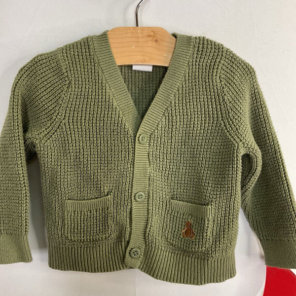 Size 6-12m: Gap Green Waffle Knit Button-Up Cardigan