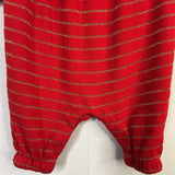 Size 0-3m (50): Hanna Andersson Red/Gold Striped Romper