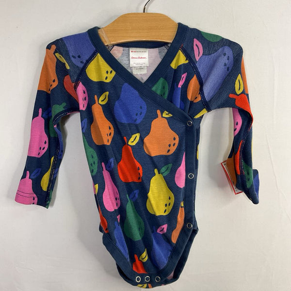 Size 18-24m (80): Hanna Andersson Navy/Colorful Pears Long Sleeve Onesie