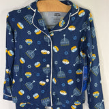 Size 2: Happy Threads Blue/Yellow Hanukkah Print 2pc Holiday PJs NEW