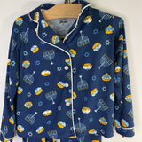 Size 3: Happy Threads Blue/Yellow Hanukkah Print 2pc Holiday PJs