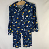 Size 3: Happy Threads Blue/Yellow Hanukkah Print 2pc Holiday PJs
