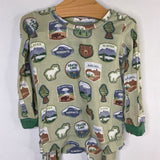 Size 12-18m Angel Dear Green National Parks Bamboo 2pc PJs