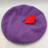 Size OS: Purple Wool Blend Beret