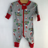 Size 0-3m (50): Hanna Andersson Gray/Multi Gnomes Organic Cotton 1pc Zip PJs