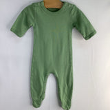 Size 0-3m: Kate Quinn Green Footy Romper