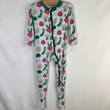 Size 12-18m: Kickee Pants Blue/Multi Sentient Veggies 1pc Bamboo Footy PJs