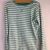 Size 10: Primary Blue/White Striped 2pc PJs
