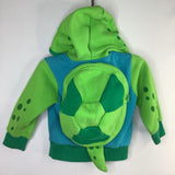 Size 18m: Doodle Pants Green/Blue Sea Turtle Backpack Zip Hoodie REDUCED