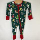Size 4: Little Sleepies Green/Colorful Doggies Bamboo 1pc Holiday PJs