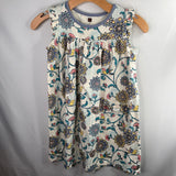 Size 10: Tea White/Multi Flowers and Birds Dress