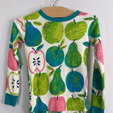 Size 4: Hatley White/Pink/Green Apples 2pc PJs