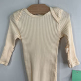 Size 0-3m: Spearmintlove White Ribbed Sleep Sack