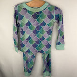 Size 3 (90): Hanna Andersson Purple/Blue Mermaid Scales Organic Cotton 2pc PJs REDUCED