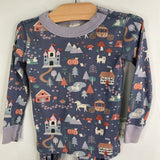 Size 3 (90): Hanna Andersson Purple/Multi Fairytale Print Organic Cotton 2pc PJs