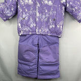 Size 2: Columbia Purple/White 2pc Snow Coat/Bib Set