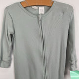 Size 2: Jamie Kay Blue Ribbed 1pc Zip PJs