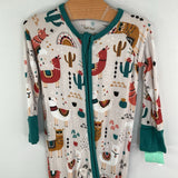 Size 3-6m: Little Sleepies Gray/Multi Desert Llamas Bamboo 1pc Zip PJs