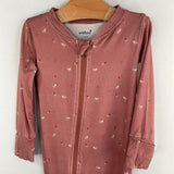 Size 6-12m: Wildbird Pink Birds Tencel 1pc Zip PJs
