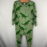 Size 12-18m: Tea Green Dinos Snap Romper