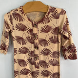 Size 3-6m: Kate Quinn Orange/Brown Print Bamboo Romper