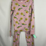 Size 8 (130): Hanna Andersson Pink/Green Avocados Organic Cotton 2pc PJs