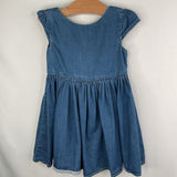 Size 5-6: Blue Denim Flutter Sleeve Dress