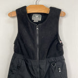 Size 3: White Sierra Black Fleece Upper Snow Bib