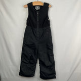 Size 3: White Sierra Black Fleece Upper Snow Bib