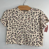 Size 3: Grayson Mini Creme/Brown/Pink Leopard Print T-Shirt