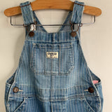 Size 4: Tea OshKosh Light Wash/Multi Striped Denim Overalls REDUCED