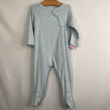 Size 9m: Nordstrom Blue Ribbed Snap Footy Romper REDUCED