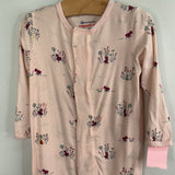 Size 6-9m: Magnetic Me Pink/Multi Flower Picking Bamboo 1pc Footy PJs