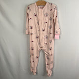 Size 6-9m: Magnetic Me Pink/Multi Flower Picking Bamboo 1pc Footy PJs