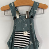 Size 6-12m: Turtledove LondonBlue/White Stars/Stripes Overalls