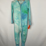 Size 12-18m: Little Sleepies Blue/Green Tie-Dye Bamboo 1pc Zip PJs REDUCED