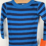 Size 2 (85): Hanna Andersson Blue Striped Organic Cotton 2pc PJs