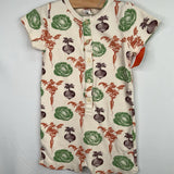 Size 3: Kate Quinn Beige/Multi Veggies Shorty Romper