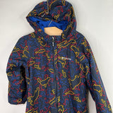 Size 4: Columbia Black/Multi Squiggles Fleece Lined Rainsuit