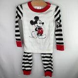 Size 3 (90): Hanna Andersson Black/White/Red Mickey Mouse Organic Cotton 2pc PJs