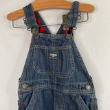 Size 3: OshKosh Blue Flannel Lined Denim Overalls